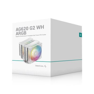 18. DeepCool AG620 G2 WH ARGB Processor Air Cooler 12cm White 1 pc.