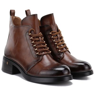 4. Women's insulated ankle boots, brown, S.Barski HY62-8112