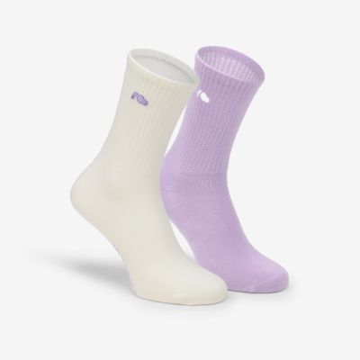 2. Kubota 2-pack cloud socks purple K25SS-300-001-10-2