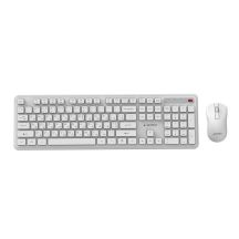 GEMBIRD Slim Pro Business Wireless Keyboard and Mouse Set for Desk, White, RU Layout