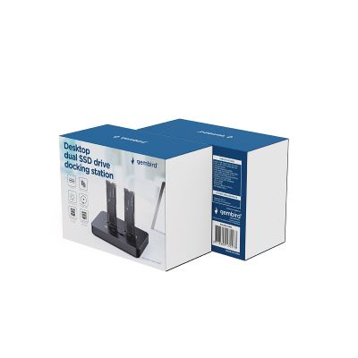 3. GEMBIRD DUAL DOCKING STATION FOR M.2 SATA AND NVME SSD DRIVES BLACK