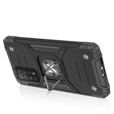 4. Wozinsky Ring Armor tough hybrid case cover + magnetic holder for Samsung Galaxy A03s blue