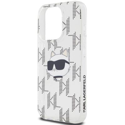 6. Karl Lagerfeld IML Choupette Head & Monogram case for iPhone 15 Pro - transparent