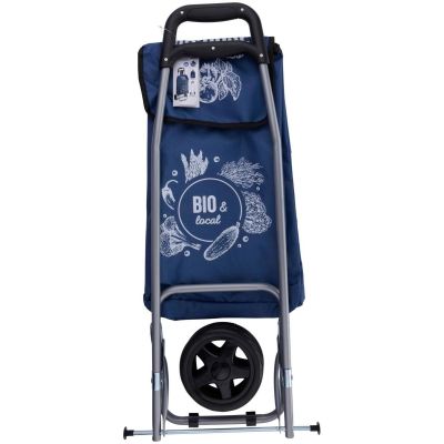 8. TROLLEY SHOPPING BAG ON WHEELS WITH FRAME 25L BLUE