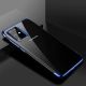 2. Clear Color Case Gel TPU Electroplating frame Cover for Samsung Galaxy A72 4G blue