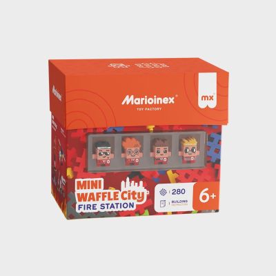 Marioinex Mini Waffle Building Blocks - City: Fire Station, 280 pieces