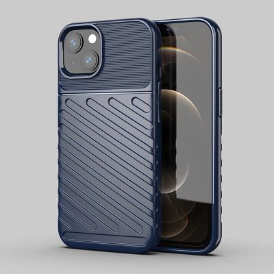2. Thunder Case Flexible Tough Rugged Cover TPU Case for iPhone 13 mini blue