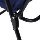 4. FOLDING GARDEN CHAIR 59X66X45/90CM WITH NAVY BLUE CUSHION
