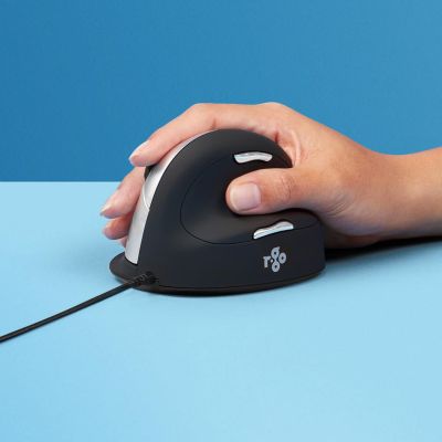 4. Ergonomic mouse for right-handed users R-Go Pele HE USB large black/silver retail