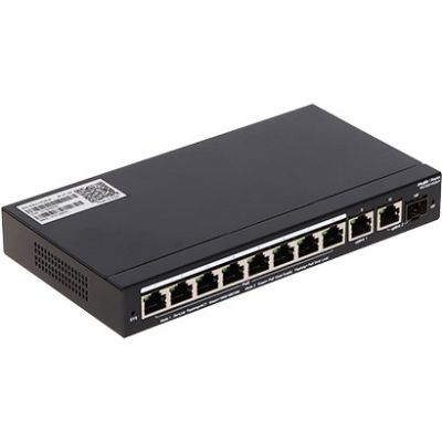 7. Ruijie Networks RG-ES210GS-P Managed L2 Gigabit Ethernet (10/100/1000) Network Switch with PoE Support, Black