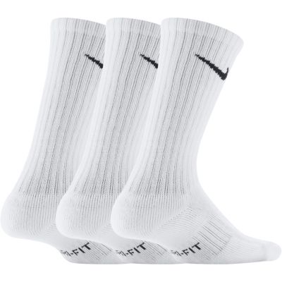 4. Nike Performance Cushioned Crew 3P JR SX6842 100 socks