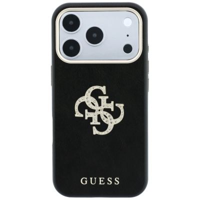3. Guess Smooth & Big Strass Logo Case for iPhone 18 Pro Max / 17 Pro Max - Black