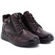 4. Burgundy women's insulated leather wedge ankle boots – Potocki JE19502