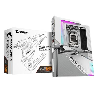 7. GIGABYTE B650E AORUS STEALTH ICE Motherboard AMD B650 Socket AM5 ATX