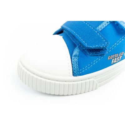 6. Leomil Sonic children's sports shoes, lightweight sneakers with Velcro, blue and red