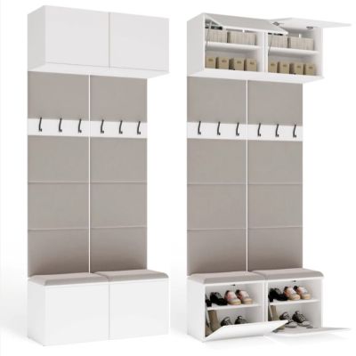 4. HAGA II 2W Hallway Wardrobe, White