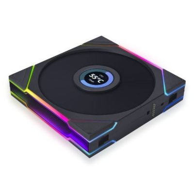 3. Lian Li Uni Fan TL LCD Computer Case, Processor Fan 14cm Black 1 pc.