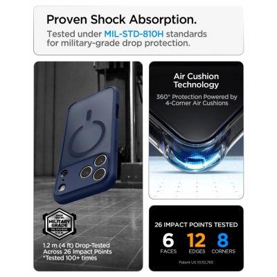 10. Spigen Ultra Hybrid MagSafe Case for iPhone 18 Pro / 17 Pro - Dark Blue