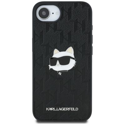 3. Karl Lagerfeld Monogram Choupette Head Pin iPhone 16e Case - Black