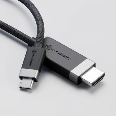 2. ALOGIC FUCHD1-SGR 1m HDMI Type-A (Standard) USB Type-C Cable Adapter Gray