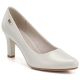 11. Women's leather openwork shoes, gray, Sergio Leone SP006
