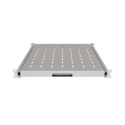 2. LANBERG SLIDING SHELF FOR 19" RACK CABINETS 500 MM GREY (1U/445 X 500 MM, LOAD CAPACITY UP TO 35 KG, 4-POINT MOUNTING)