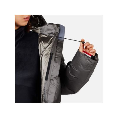 5. ROSSIGNOL W DAILLE DOWN JKT women's ski jacket gray