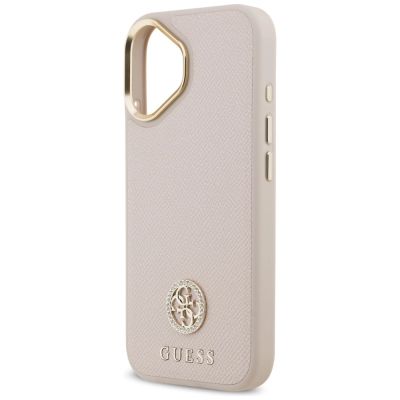 6. Guess Grained Strass Logo MagSafe case for iPhone 17 - pink