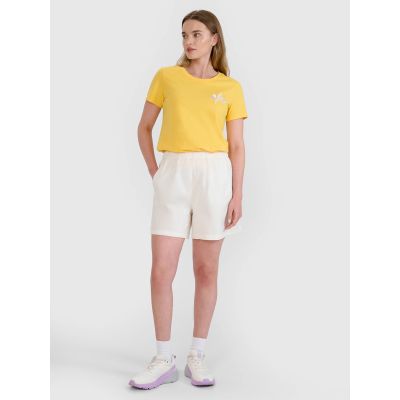 3. Women's regular printed T-shirt 4F 4FRSS25TTSHF2693-71S