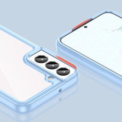 10. Outer Space Case for Samsung Galaxy S23+ cover with a flexible frame blue
