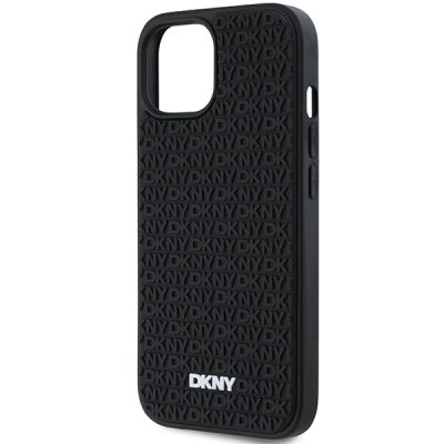 6. DKNY 3D Rubber Repeat Pattern case for iPhone 15 Plus - black