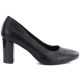7. Women's black Sergio Leone PB131 pumps with a block heel