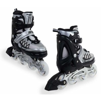9. ROLLER SKATES-ROLLER SKATES-ICE SKATING 4IN1 ENERO PRO LED 34-37 GRAY