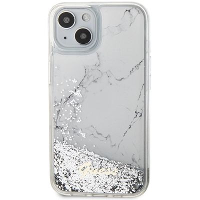 3. Guess Liquid Glitter Marble case for iPhone 14 - white