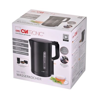 7. Cordless electric kettle 1.7L WK 3835 CLATRONIC black