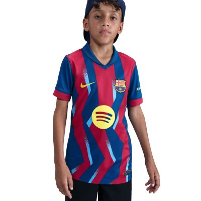 5. Nike FC Barcelona Stadium 25/26 Kids' Navy-Red Jersey FZ1307 432