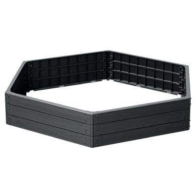 9. GARDEN BED EDGE BASE WOOD 6 ELEMENTS ANTHRACITE