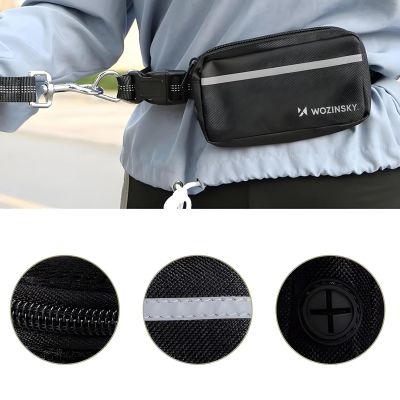 3. Wozinsky WPST-01 Hip Belt with Pouch and Elastic Leash for Running with a Dog - Black