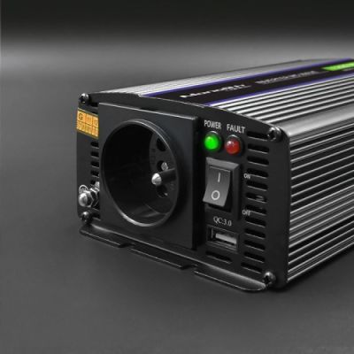 6. QOLTEC VOLTAGE CONVERTER MONOLITH 1200 MS WAVE | 12V TO 230V | 600/1200W | USB