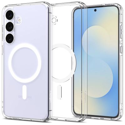 Spigen Ultra Hybrid Mag MagSafe Case for Samsung Galaxy S25 FE - Clear and White
