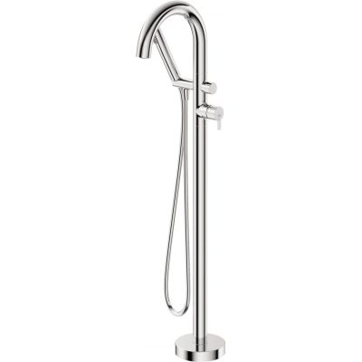 Freestanding bathtub faucet with shower set