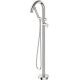 Freestanding bathtub faucet with shower set