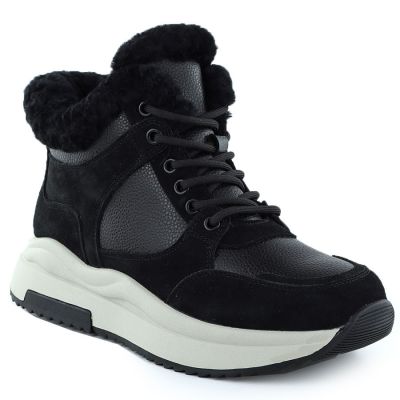 Women's leather ankle boots on a black platform Filippo DBT7240