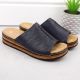 6. Comfortable Rieker W RKR670 navy blue flip-flops