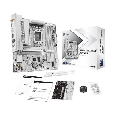 6. ASRock B860M Challenger WiFi White 1851 mATX HDMI/DP DDR5