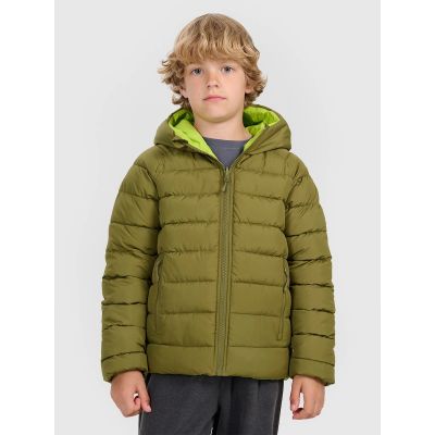 Boy's double-sided down jacket with synthetic filling 4F 4FJRAW25TDJAM0790-43S
