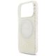 6. Guess IML Flowers Allover Electroplated with Pearl Strap MagSafe Case for iPhone 18 Pro / 17 Pro - White