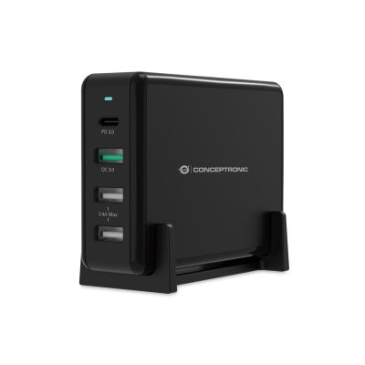 Conceptronic OZUL01B Mobile Charger Universal Black AC Fast Charging Internal