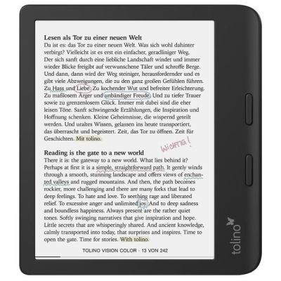 2. tolino vision color e-book reader