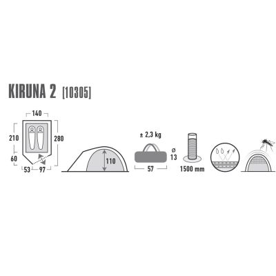 12. High Peak Kiruna 2 tent 10305